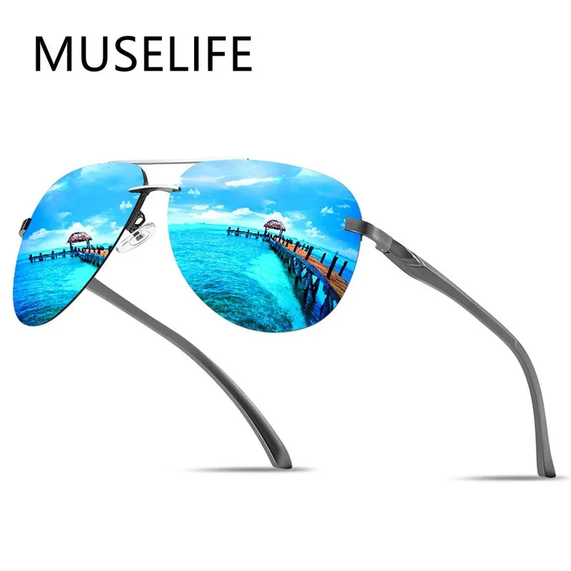 Óculos de Sol Muselife, Masculino, Polarizado, Proteção UV.
